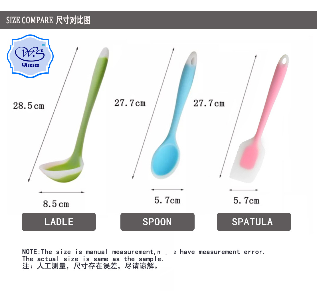 COLORFUL SILICONE SPOON SPATULA SOUP LADLE KITCHEN TOOLS COLORFUL SILICONE SPOON SPATULA SOUP LADLE KITCHEN TOOLS