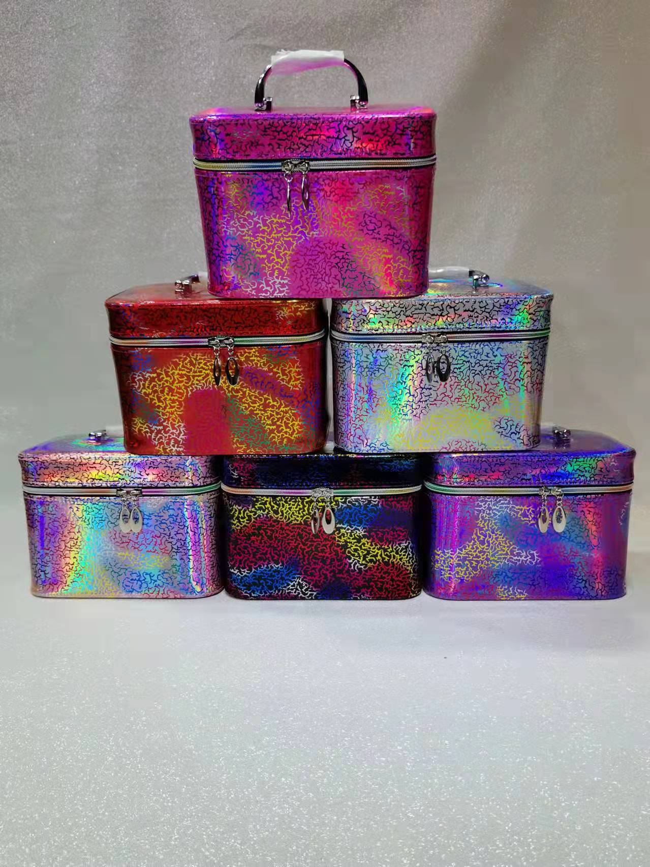 New Products in Stock Cosmetic Case Three-Piece Pu Cosmetic Bag Portable Large Capacity Storage Bag Cosmetic Cosmetic 