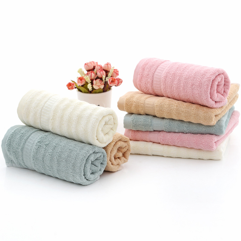 Bamboo Fiber Towel Factory Direct Sales Bamboo Fiber Wave Hair Broken Towel Gift Box Embroidery Logo Absorbent Durable