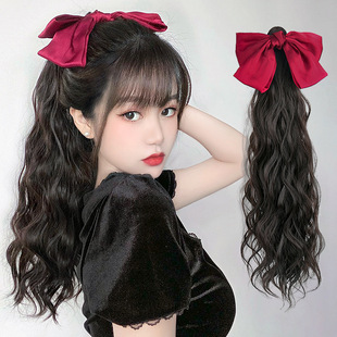Long Hair Internet Celebrity Grip MidLength Curly Hair Large Wave Natural Micro Roll Pear Flower Strap High Ponytail Long Hair Internet Celebrity Grip MidLength Curly Hair Large Wave Natural Micro Roll Pear Flower Strap High Ponytail