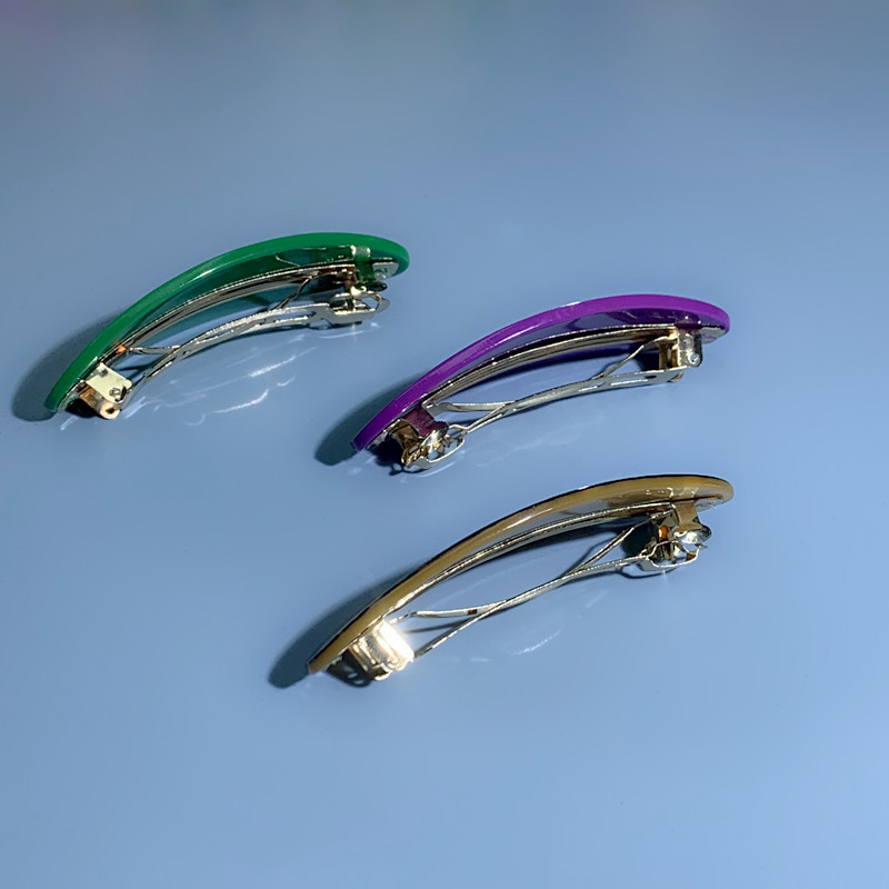 New High-Grade BV Green Leopard Print M Wave Acrylic Acetate Hairpin Back Head Updo Hair Claw Hair Accessories