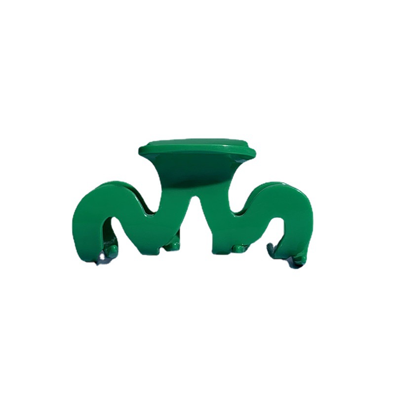 New High-Grade BV Green Leopard Print M Wave Acrylic Acetate Hairpin Back Head Updo Hair Claw Hair Accessories