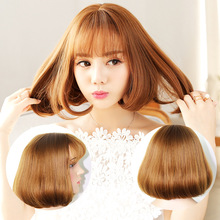 Guangdong Women's Wig Air Thin Bangs Long Curly Hair Big Wave Wig Realistic Fluffy Fashion Wig Sheath Guangdong Women's Wig Air Thin Bangs Long Curly Hair Big Wave Wig Realistic Fluffy Fashion Wig Sheath