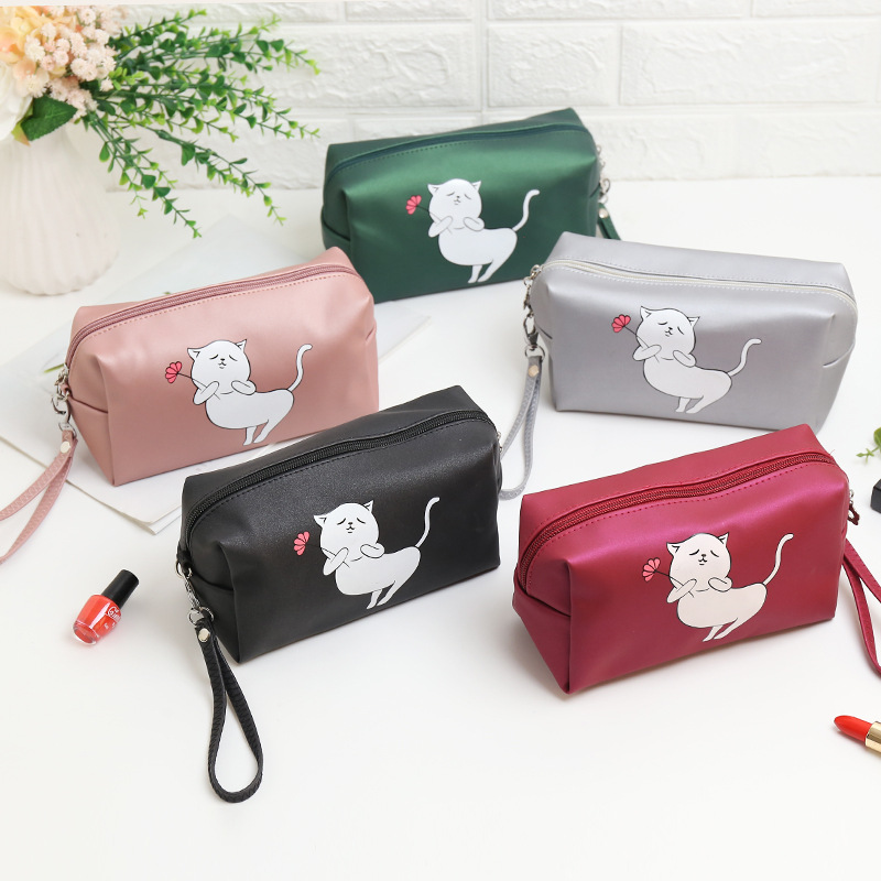 Cross-Border New Arrival Printed Cosmetic Bag Cartoon Octagonal Bag Travel Storage Bag Cosmetics Storage Bag Portable Toiletry Bag