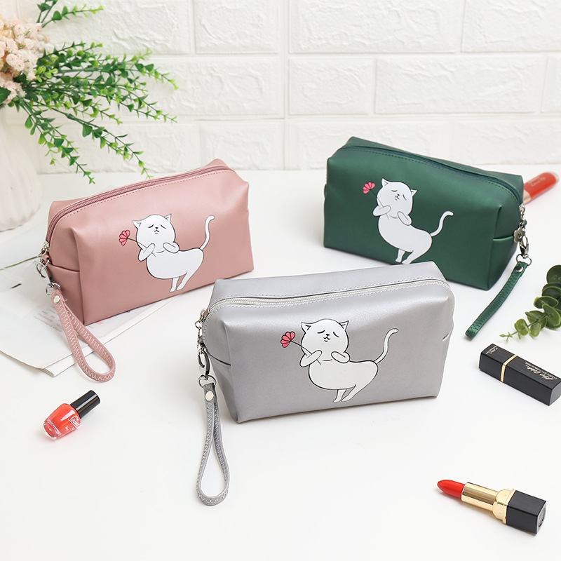 Cross-Border New Arrival Printed Cosmetic Bag Cartoon Octagonal Bag Travel Storage Bag Cosmetics Storage Bag Portable Toiletry Bag