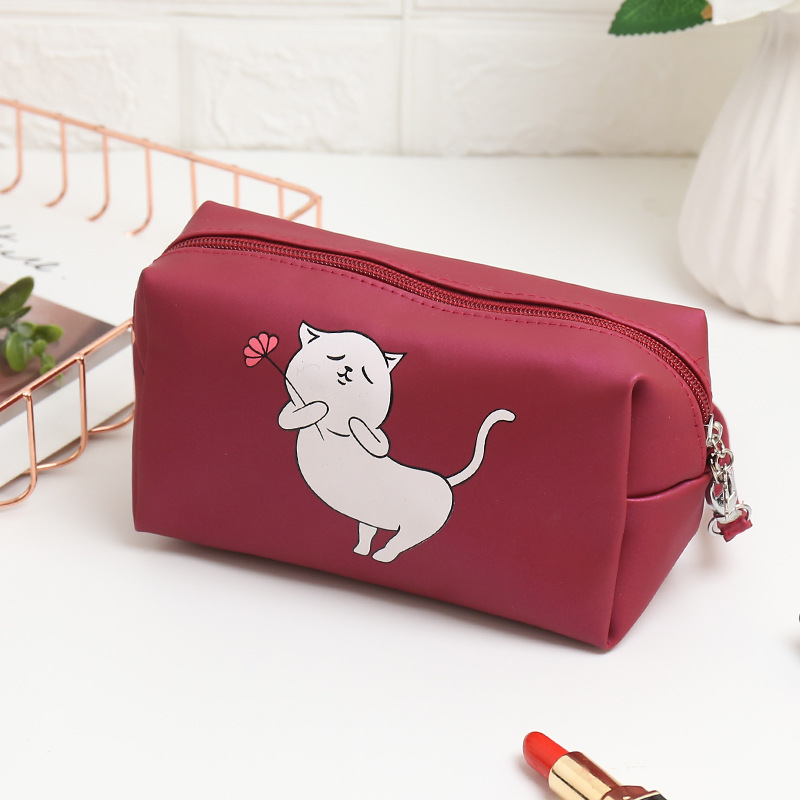 Cross-Border New Arrival Printed Cosmetic Bag Cartoon Octagonal Bag Travel Storage Bag Cosmetics Storage Bag Portable Toiletry Bag