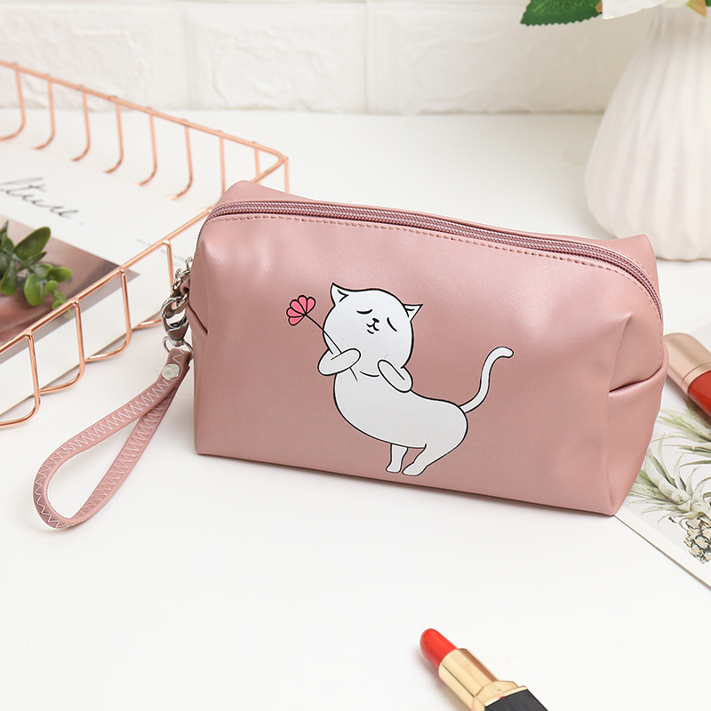 Cross-Border New Arrival Printed Cosmetic Bag Cartoon Octagonal Bag Travel Storage Bag Cosmetics Storage Bag Portable Toiletry Bag