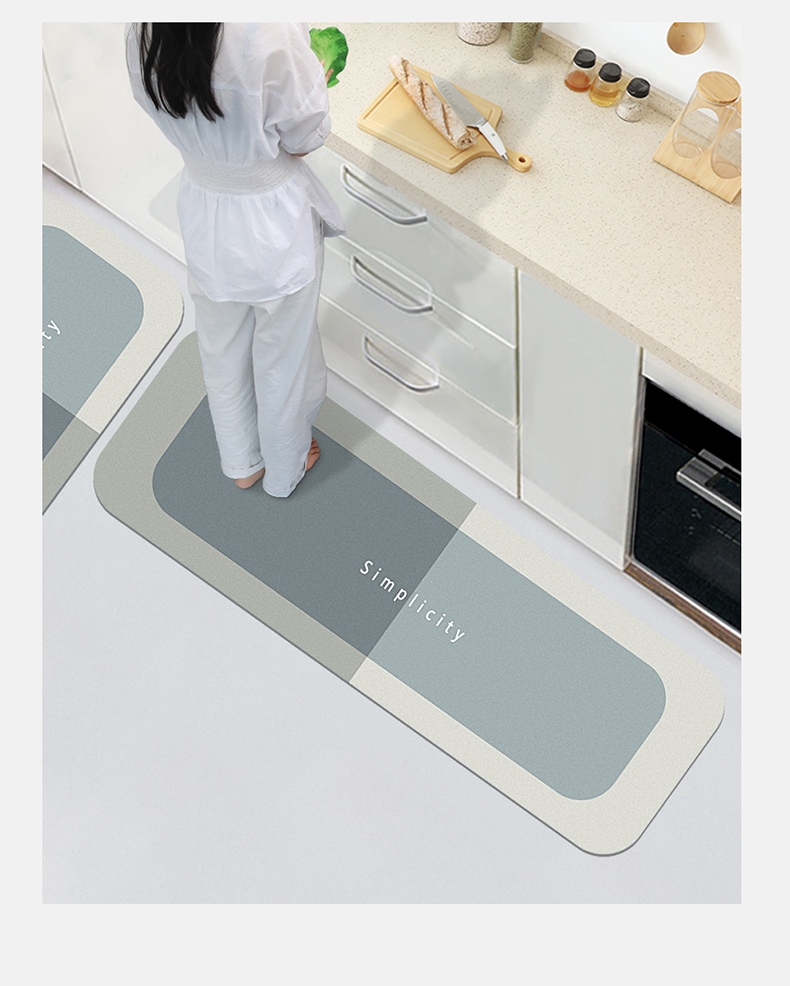 Kitchen Floor Mat Washable Water-Absorbing Oil-Proof Non-Slip Mat New Diatom Ooze Soft Mat Stain-Resistant Waterproof Carpet Mat Kitchen Floor Mat Washable Water-Absorbing Oil-Proof Non-Slip Mat New Diatom Ooze Soft Mat Stain-Resistant Waterproof Carpet Mat