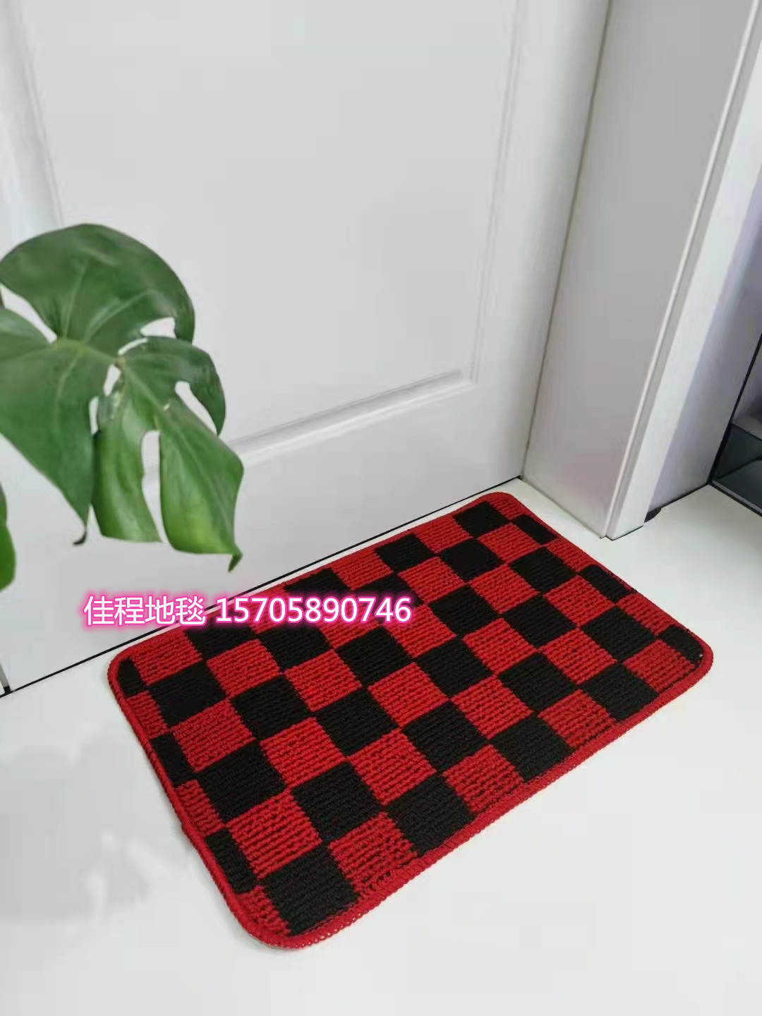 TPR Bottom Plaid Floor Mat Polypropylene Foot Mat Door Mat Non-Slip Mat Jacquard Plaid Mat Outdoor Mat Indoor Mat 