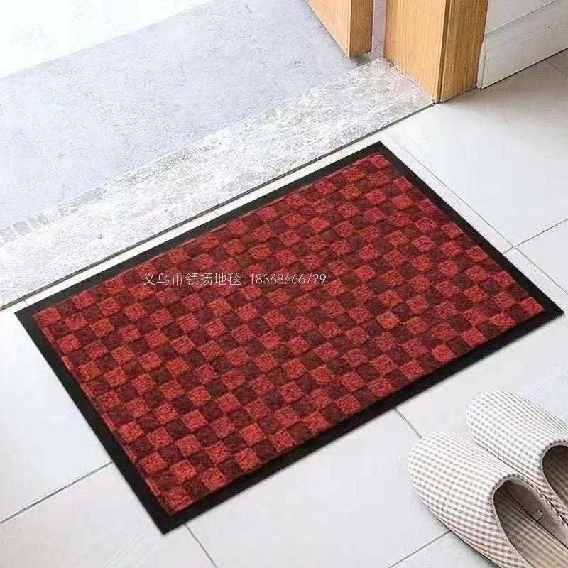 PVC Bottom Small Plaid Striped Floor Mat Non-Slip Floor Mat Striped Floor Mat Striped Door Mat Water-Absorbing Non-Slip Mat