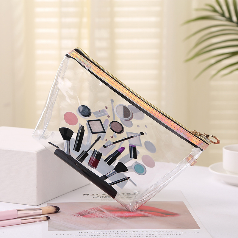 PVC Transparent Cosmetic Bag Korean Fashion Printing Travel Cosmetics Storage Bag Portable Wash Cosmetic Bag Wholesale PVC Transparent Cosmetic Bag Korean Fashion Printing Travel Cosmetics Storage Bag Portable Wash Cosmetic Bag Wholesale