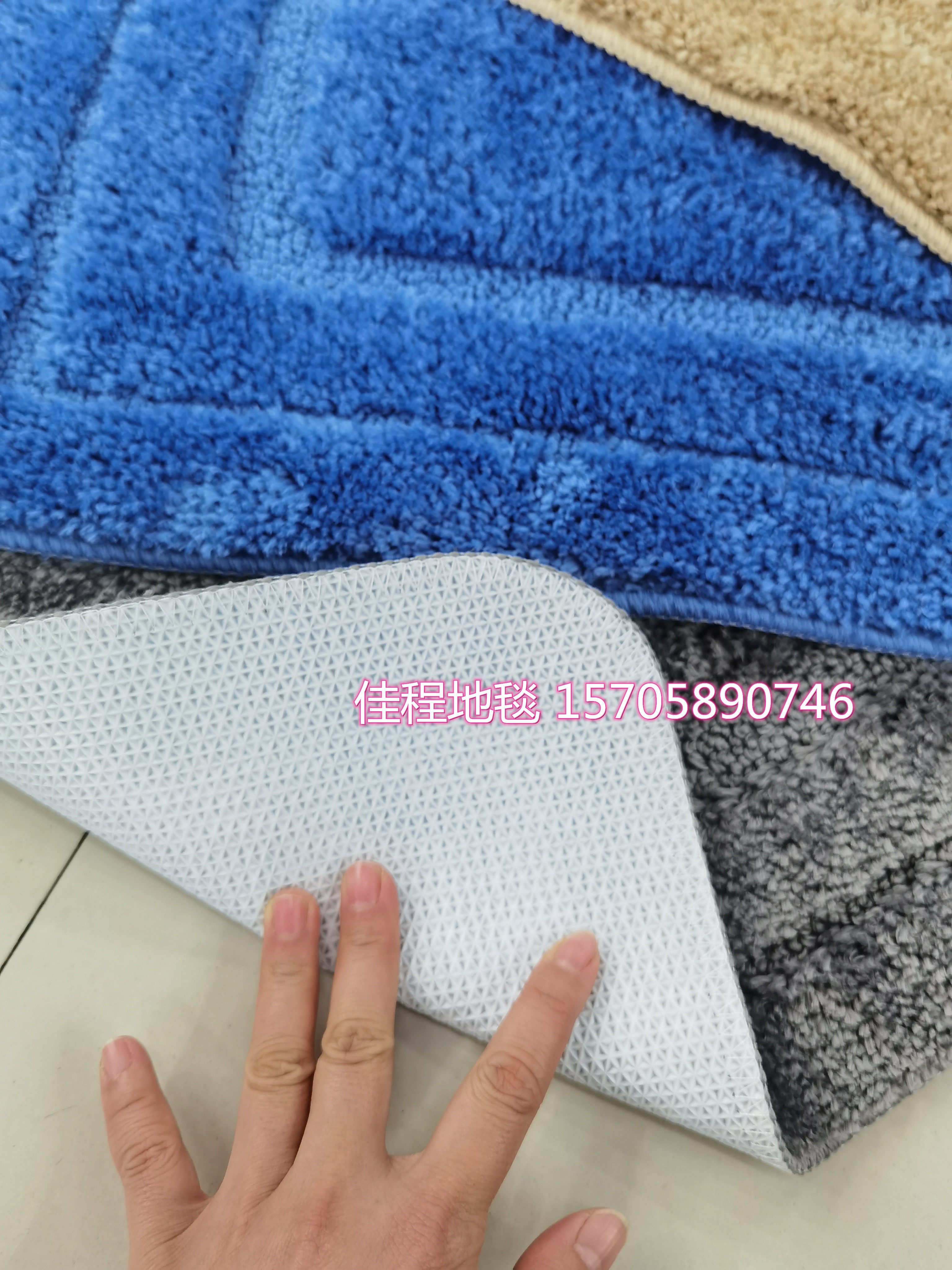 New TPR Bottom Microfiber Back Frame Floor Mat Carpet Doormat Foot Mat Back Type Mat Non-Slip Mat Flat Velvet Mat