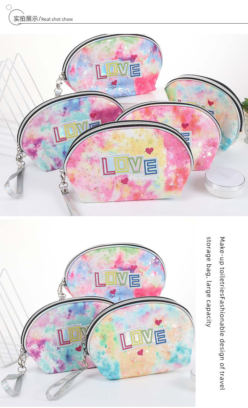 Online Influencer Fashion Colorful Laser Cosmetic Bag Ins Style Creative Personalized Cosmetics Storage Bag Large Capacity Wash Bag Online Influencer Fashion Colorful Laser Cosmetic Bag Ins Style Creative Personalized Cosmetics Storage Bag Large Capacity Wash Bag