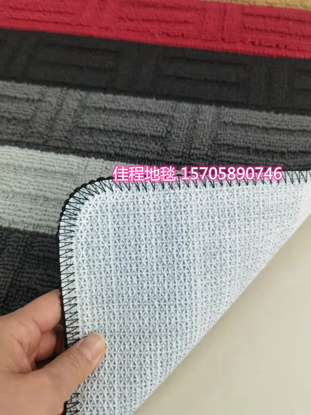 Polypropylene Jacquard Mat TPR Bottom Jacquard Stripe Floor Mat Non-Slip Mat Foot Mat Door Mat Kitchen Pad  Non-Slip Mat