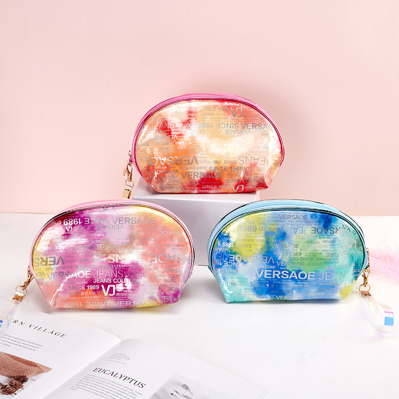 Marble Pattern Colorful Pu Cosmetic Bag Large Capacity Outdoor Travel Clutch Convenient Portable Storage Bag Wholesale