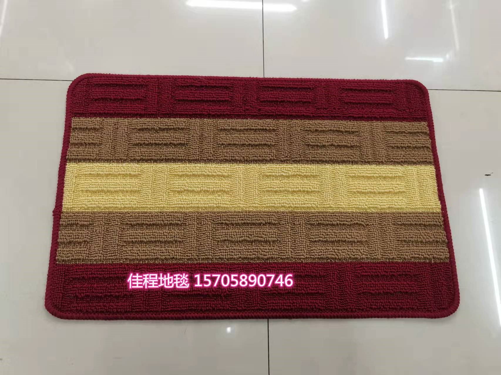 TPR Bottom Jacquard Stripe Floor Mat Non-Slip Mat Foot Mat Door Mat Kitchen Pad Polypropylene Jacquard Mat 