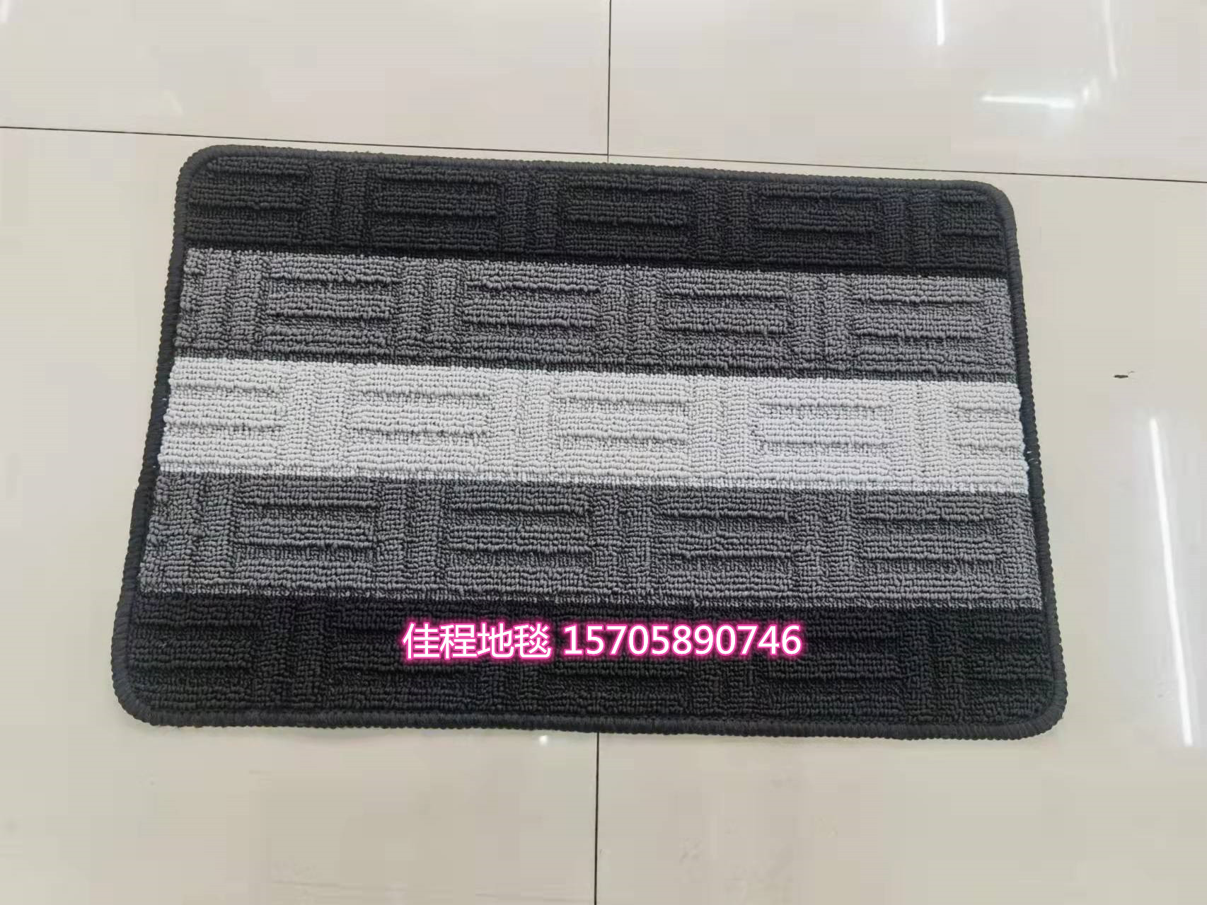 TPR Bottom Jacquard Stripe Floor Mat Non-Slip Mat Foot Mat Door Mat Kitchen Pad Polypropylene Jacquard Mat 