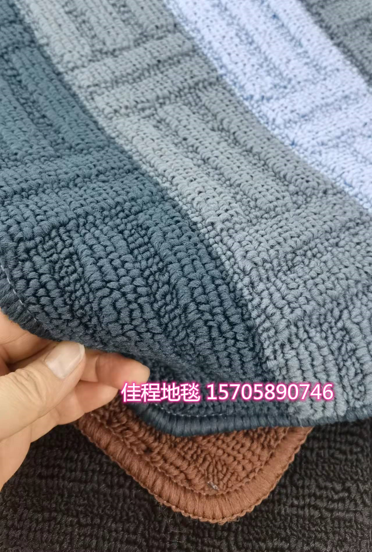TPR Bottom Jacquard Stripe Floor Mat Non-Slip Mat Foot Mat Door Mat Kitchen Pad Polypropylene Jacquard Mat 