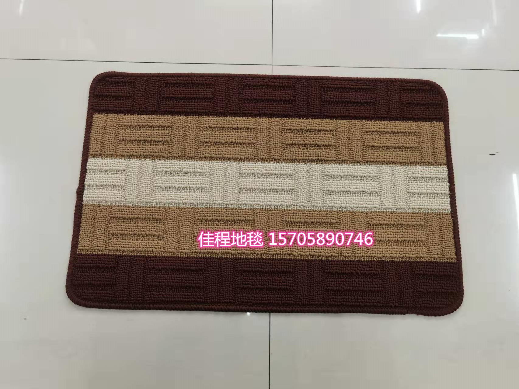 TPR Bottom Jacquard Stripe Floor Mat Non-Slip Mat Foot Mat Door Mat Kitchen Pad Polypropylene Jacquard Mat 