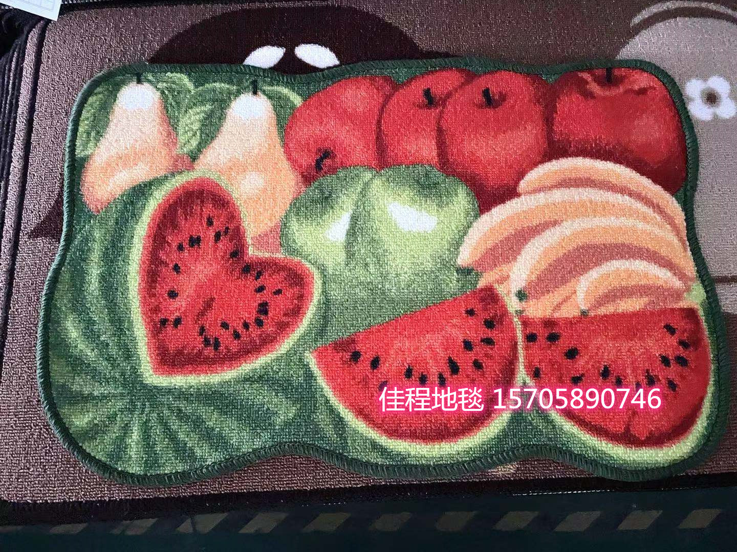 HD Loop Velvet Printing Pad Kitchen Pad Fruit Non-Slip Mat Foot Mats Carpet Doormat Spray Printing  Fruit Profile Mat