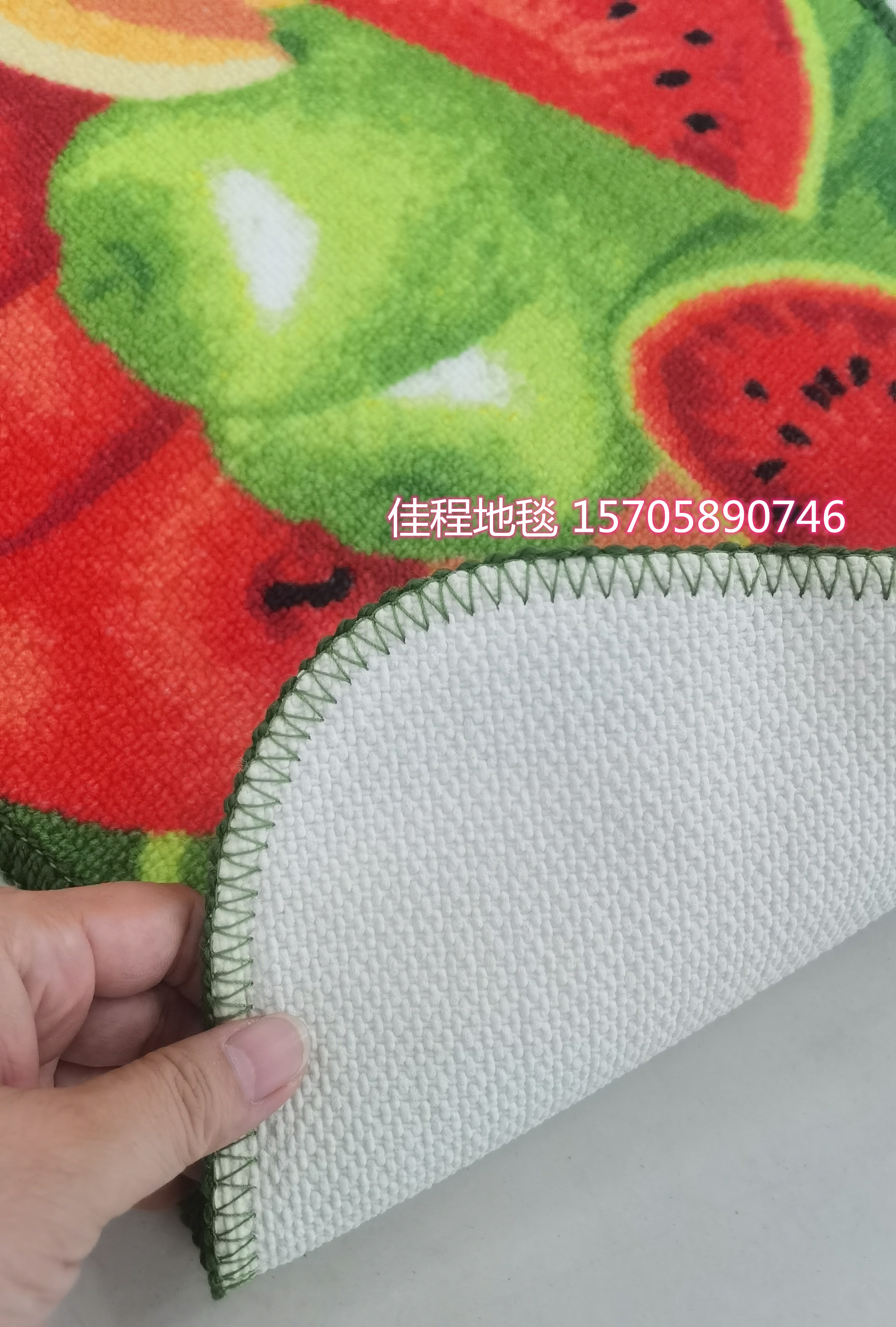 HD Loop Velvet Printing Pad Kitchen Pad Fruit Non-Slip Mat Foot Mats Carpet Doormat Spray Printing  Fruit Profile Mat