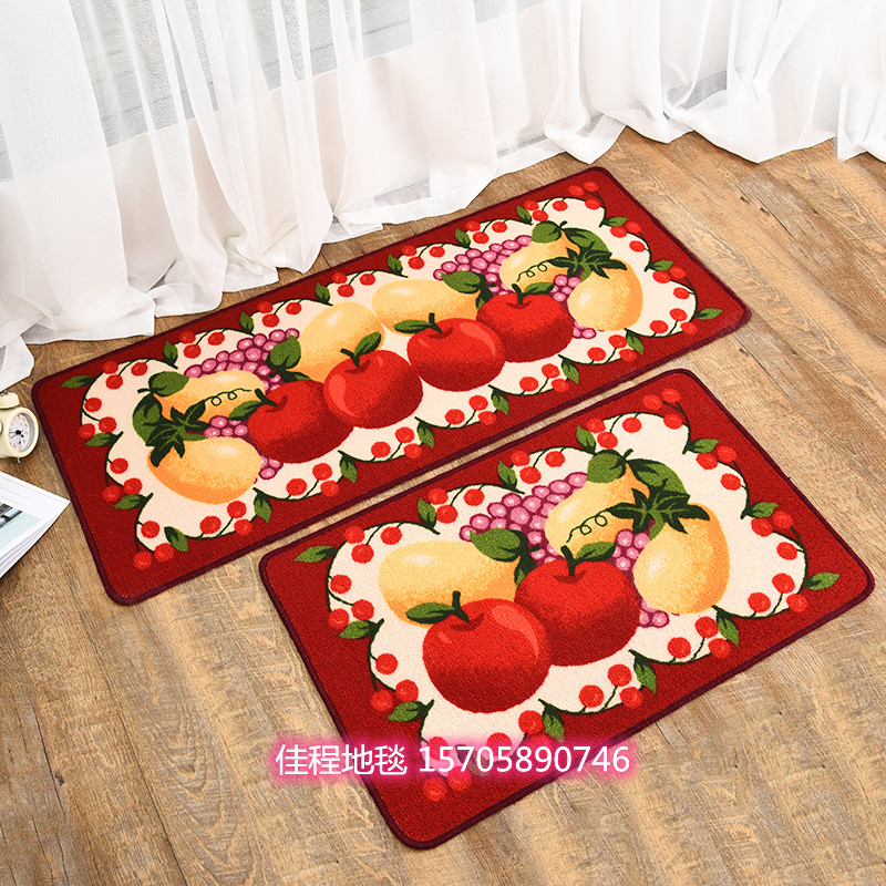 HD Loop Velvet Printing Kitchen Fruit Non-Slip Mat Foot Mats Carpet Spray Printing Kitchen 2-Piece Fruit Combination Mat HD Loop Velvet Printing Kitchen Fruit Non-Slip Mat Foot Mats Carpet Spray Printing Kitchen 2-Piece Fruit Combination Mat