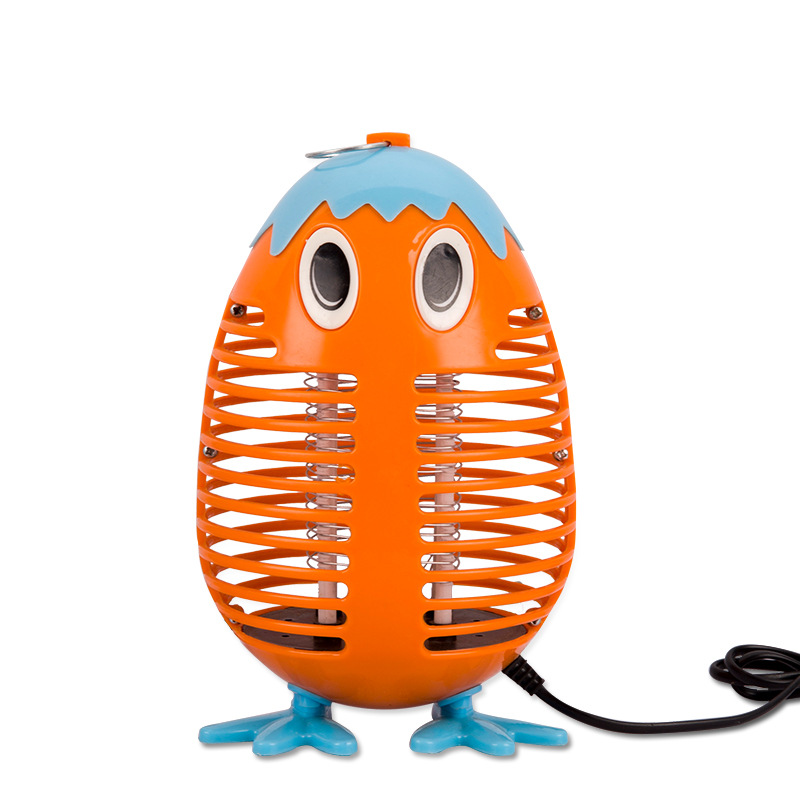 The cartoon penguin shocked the mosquito killer lamp home with no radiation.