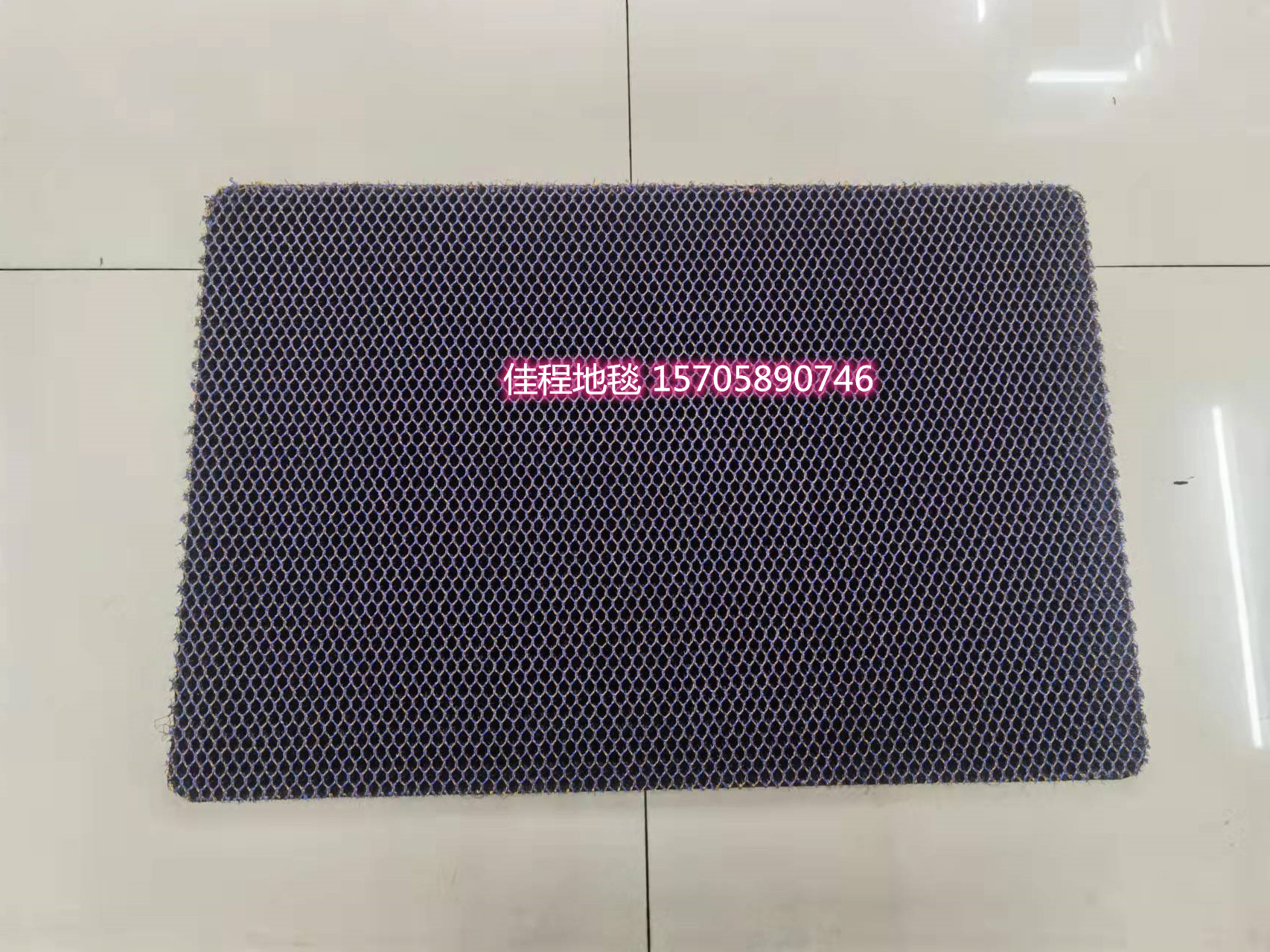 Solid Color Elastic Silk Floor Mat Honeycomb Mat Dirt Trap Mats Doormat and Foot Mat High Elastic Foot Mat Non-Slip Mat 