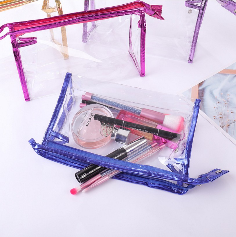 Transparent Briefcase PVC Cosmetic Bag Korean Style Handbag PVC Storage Bag Wash Bag