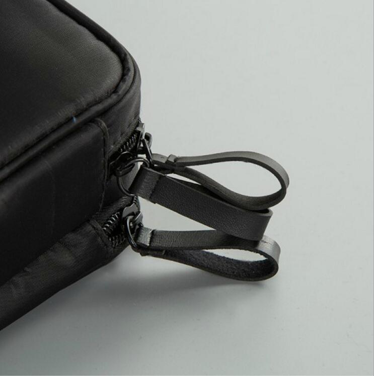 Elegant Black Nylon Cloth Double Zipper Cosmetic Bag Women&#039;s Double-Sided Travel Bag Wash Bag Storage Bag