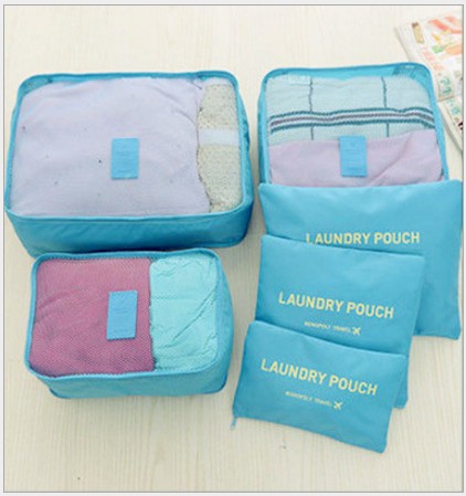 Large Travel Storage 6-Piece Waterproof Clothes Organizing Bag Travel Storage 6-Piece Set Clothing Storage Bag