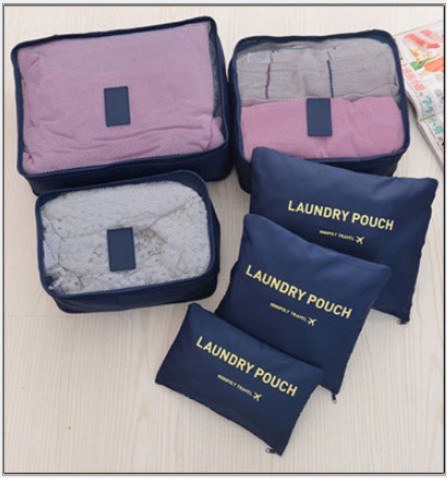 Large Travel Storage 6-Piece Waterproof Clothes Organizing Bag Travel Storage 6-Piece Set Clothing Storage Bag
