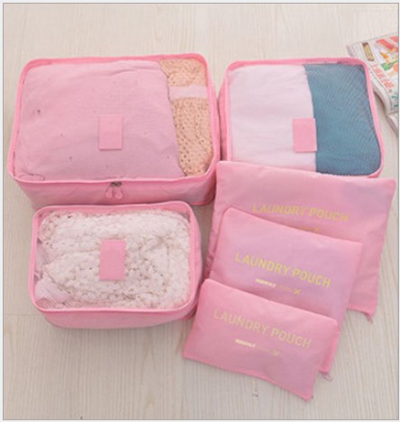 Large Travel Storage 6-Piece Waterproof Clothes Organizing Bag Travel Storage 6-Piece Set Clothing Storage Bag