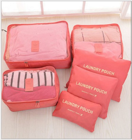 Large Travel Storage 6-Piece Waterproof Clothes Organizing Bag Travel Storage 6-Piece Set Clothing Storage Bag