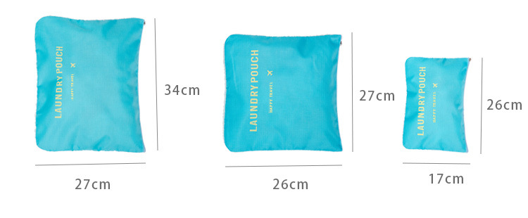 Large Travel Storage 6-Piece Waterproof Clothes Organizing Bag Travel Storage 6-Piece Set Clothing Storage Bag