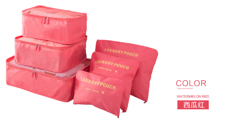 Large Travel Storage 6-Piece Waterproof Clothes Organizing Bag Travel Storage 6-Piece Set Clothing Storage Bag