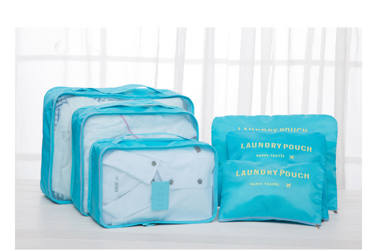 Large Travel Storage 6-Piece Waterproof Clothes Organizing Bag Travel Storage 6-Piece Set Clothing Storage Bag
