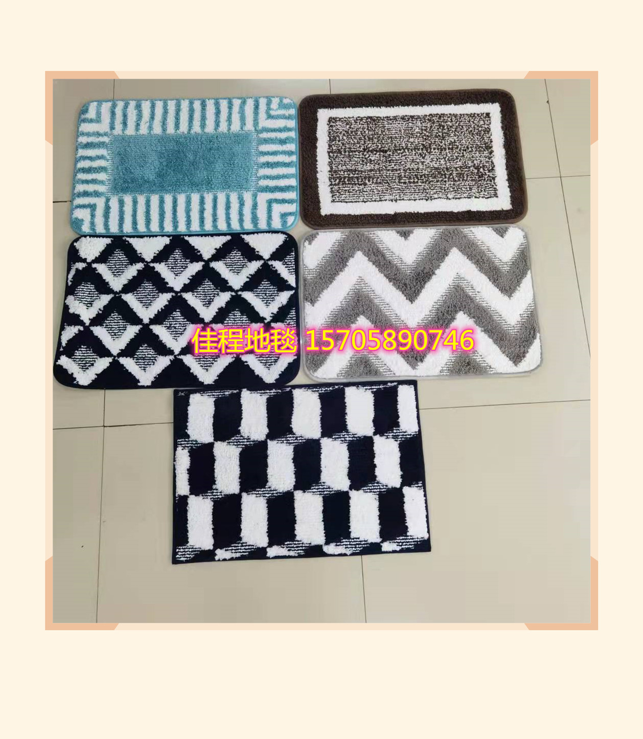 New TPR Bottom Three-Dimensional Microfiber Floor Mat Carpet Non-Slip Mat Foot Mats Door Mat Microfiber new Floor Mat