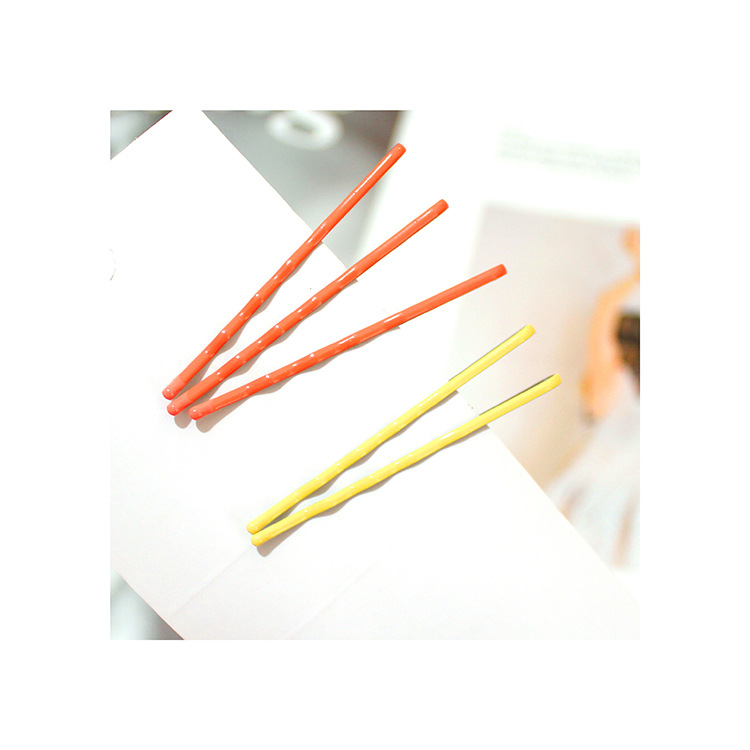 New Candy Color Cute Girl Color Wave Hairpin Set Adult Clip Hair Accessories Wholesale