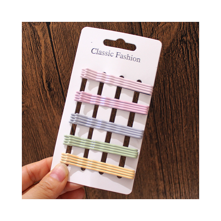 New Candy Color Cute Girl Color Wave Hairpin Set Adult Clip Hair Accessories Wholesale