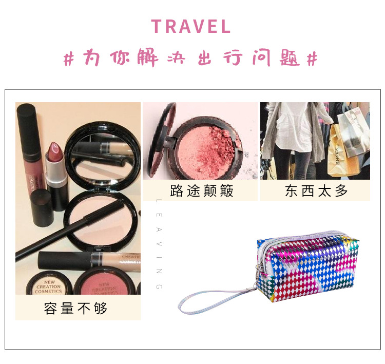 Factory Direct Supply New Travel Washing and Makeup Bag Supplies Storage Bag Large-Capacity Cosmetics Portable Tote
