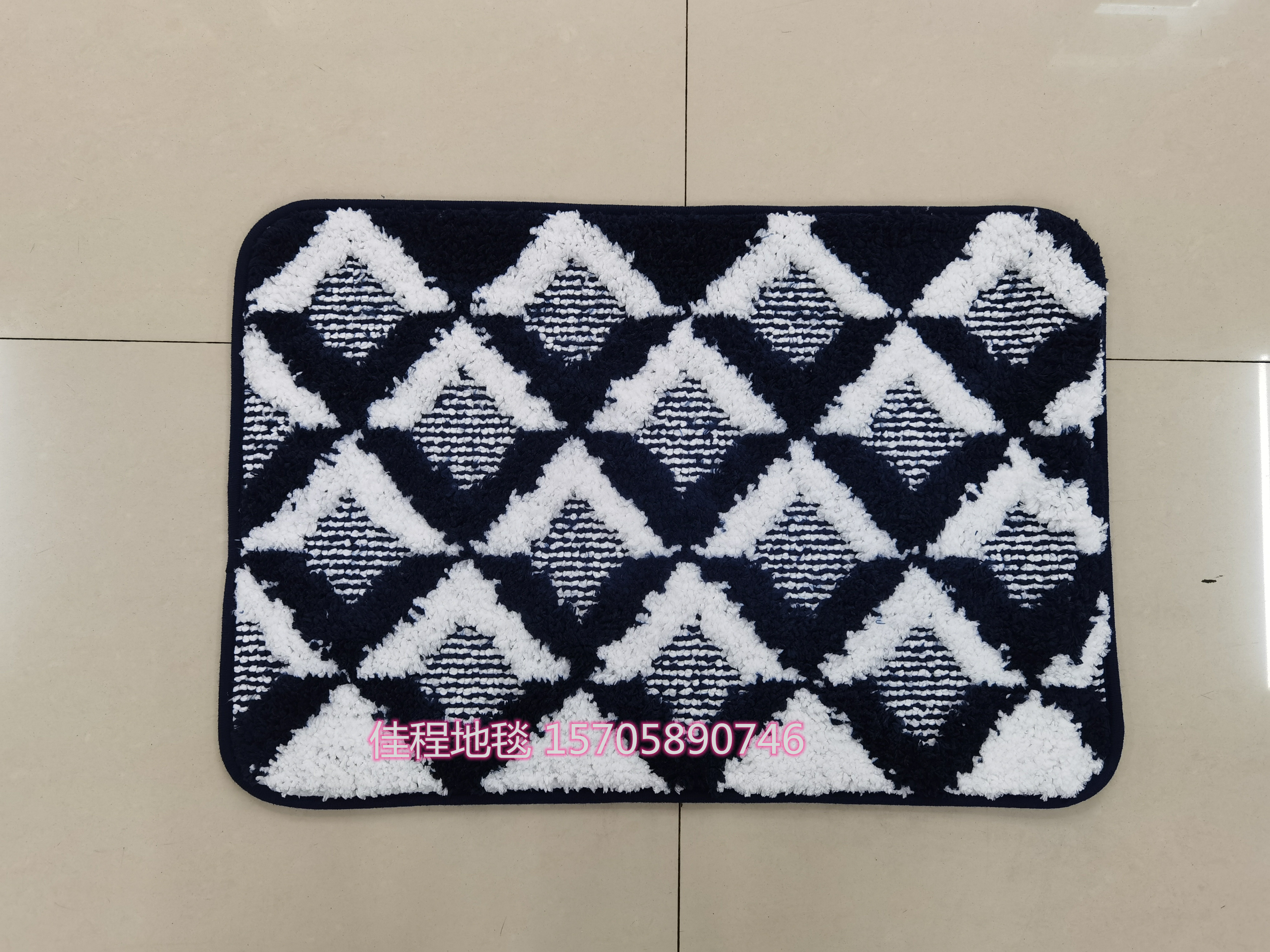 New TPR Bottom Three-Dimensional Microfiber Floor Mat Carpet Non-Slip Mat Foot Mat Microfiber  Mat Geometric Pattern Mat