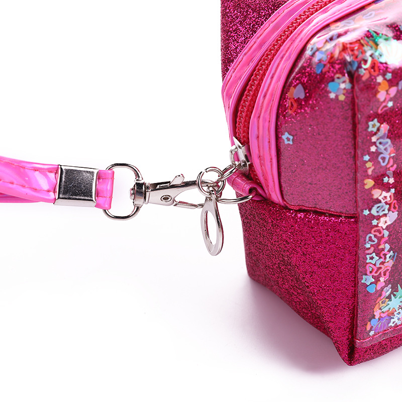 Cross-Border Cat Letter Printing Laser Cosmetic Bag Sequin Stitching PVC Quicksand Cosmetic Bag Logo Storage Bag Cross-Border Cat Letter Printing Laser Cosmetic Bag Sequin Stitching PVC Quicksand Cosmetic Bag Logo Storage Bag