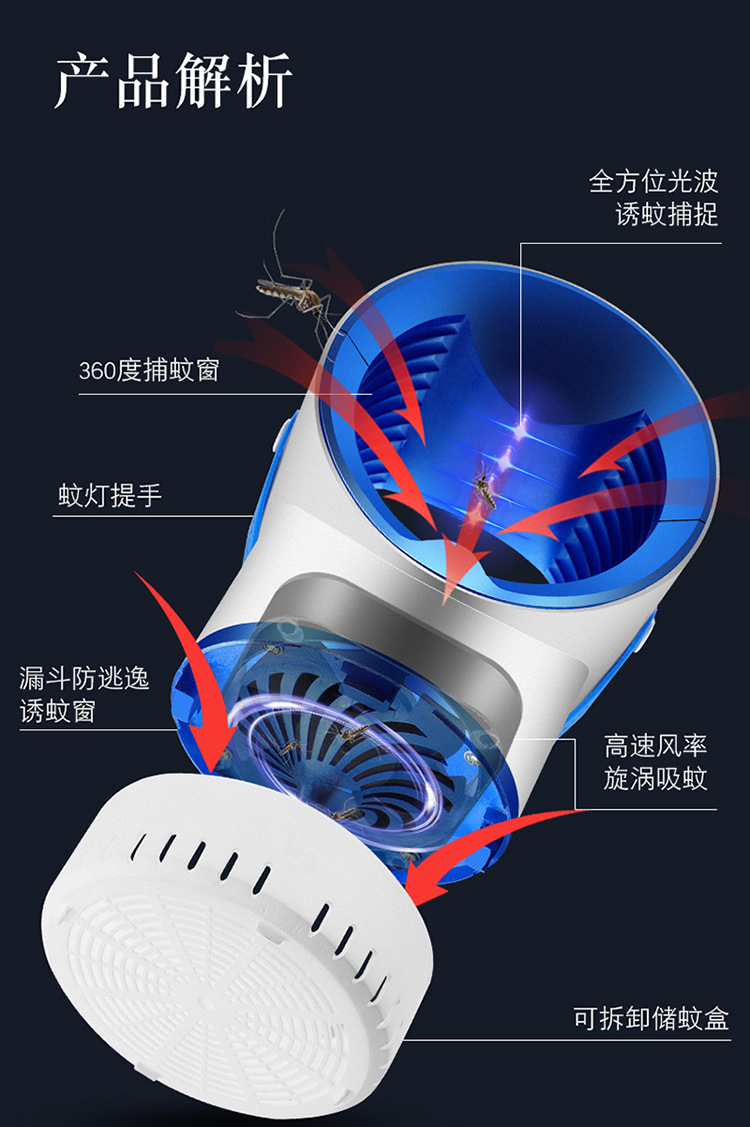 Lamp Photocatalyst Household Mosquito Repellent Mosquito Killer Mosquito Trap Lamp Mosquito Swatter TwoinOne Whole