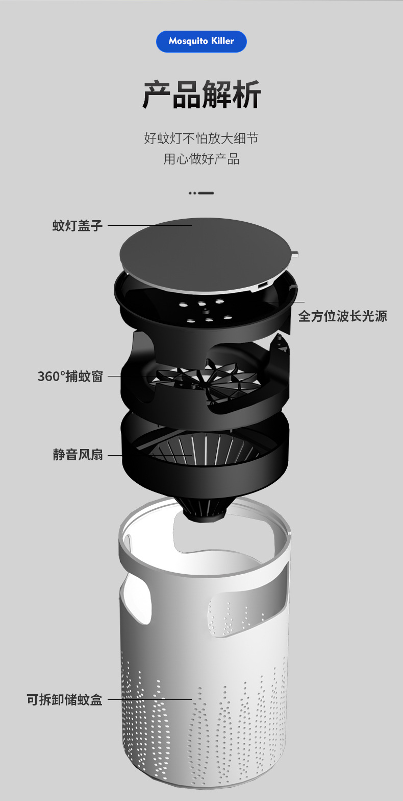 Lamp Photocatalyst Household Mosquito Repellent Mosquito Killer Mosquito Trap Lamp Mosquito Swatter TwoinOne Whole