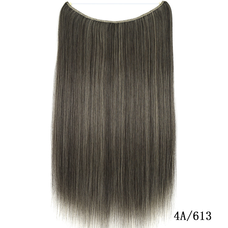 Foreign Trade Popular Style Fish Line Hair Fishing Line Hair Weft Seamless Hair Extension Europe and America Cross Border Fashion Wig Set Foreign Trade Popular Style Fish Line Hair Fishing Line Hair Weft Seamless Hair Extension Europe and America Cross Border Fashion Wig Set