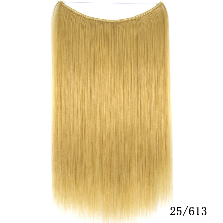 Foreign Trade Popular Style Fish Line Hair Fishing Line Hair Weft Seamless Hair Extension Europe and America Cross Border Fashion Wig Set Foreign Trade Popular Style Fish Line Hair Fishing Line Hair Weft Seamless Hair Extension Europe and America Cross Border Fashion Wig Set