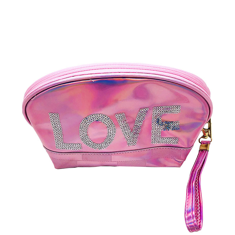 Exclusive for Cross-Border Cosmetic Bag Sequined Lei Se Gradient Logo Custom Spot Wash Bag Storage Bag Factory Direct Sales