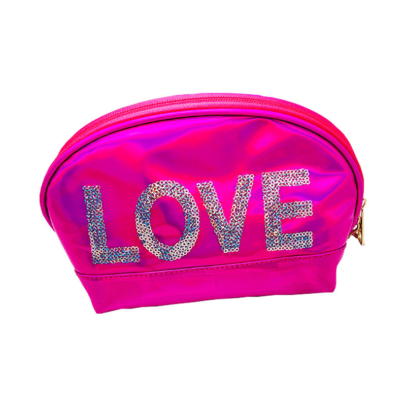 Exclusive for Cross-Border Cosmetic Bag Sequined Lei Se Gradient Logo Custom Spot Wash Bag Storage Bag Factory Direct Sales