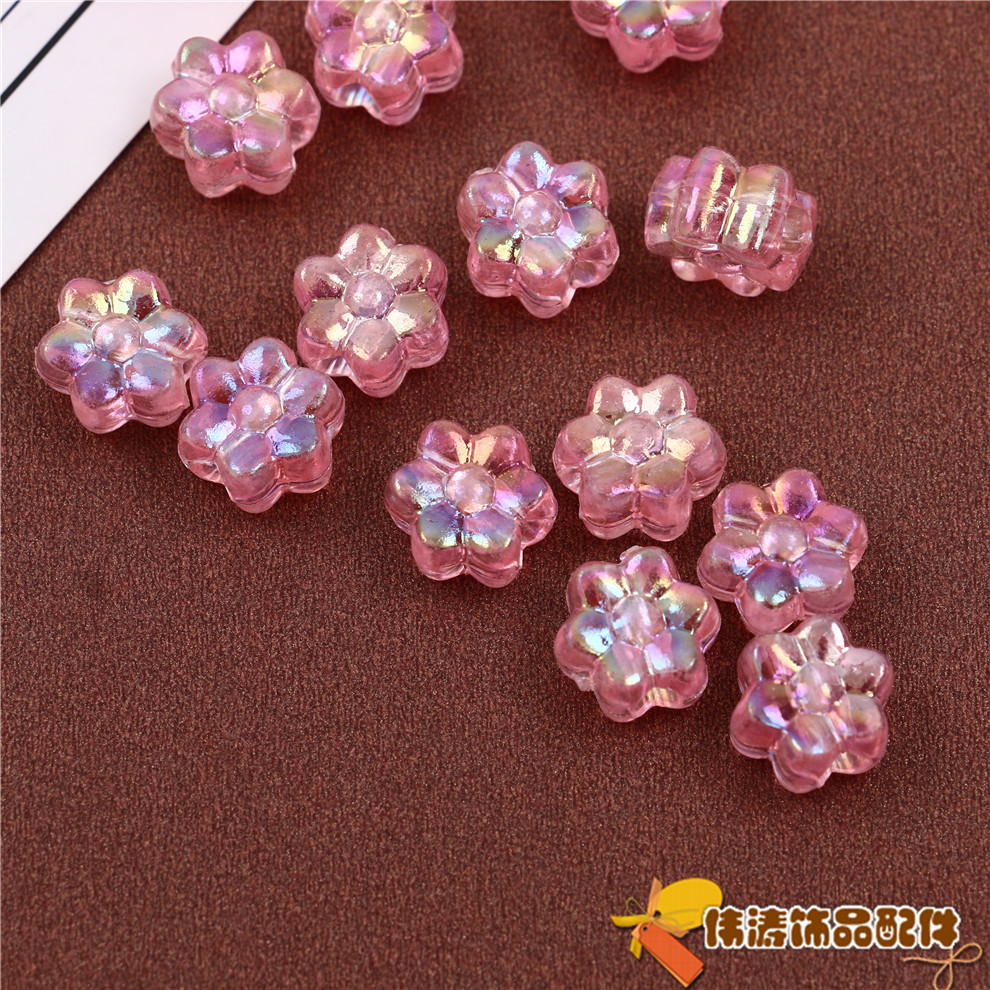 Colorful Transparent Acrylic Large Hole Beads DIY Wig Extension Beads Punk Hair Accessories Hair Accessories
